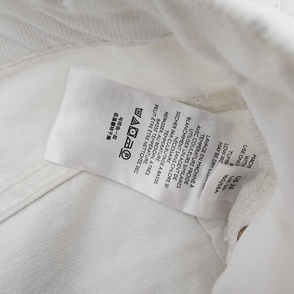 NEW Free People Tapered Baggy Boyfriend Distressed Straight leg Jeans White - Picture 11 of 12